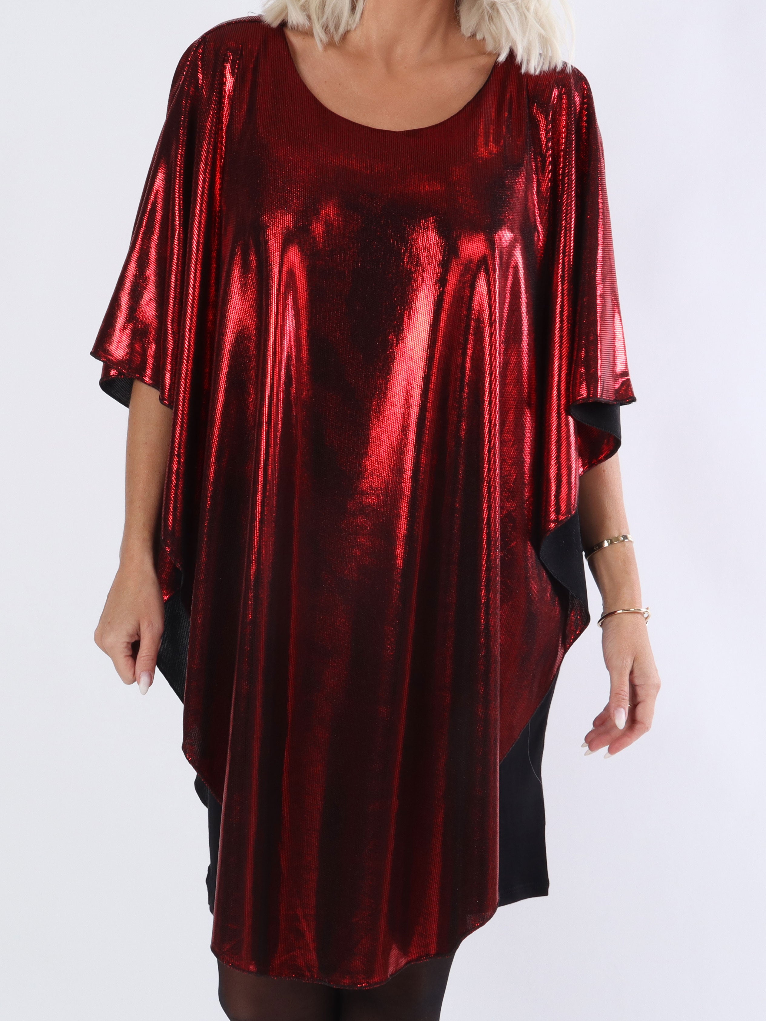 Kenya Party - Smuk plus size tunikakjole i shiny stof